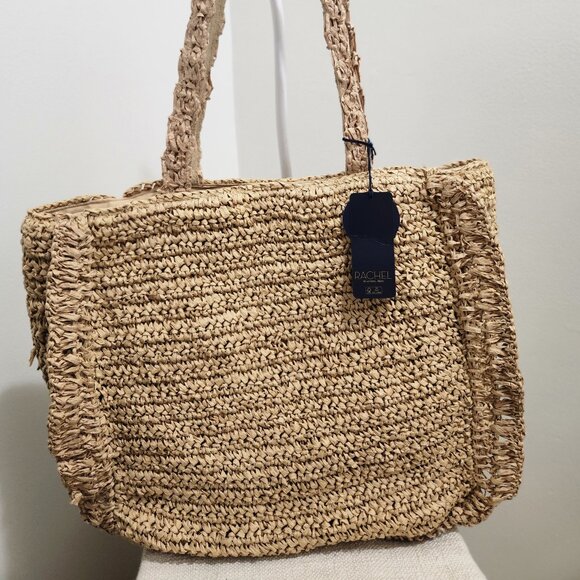 Straw bag lined bag - Picture 6 of 6